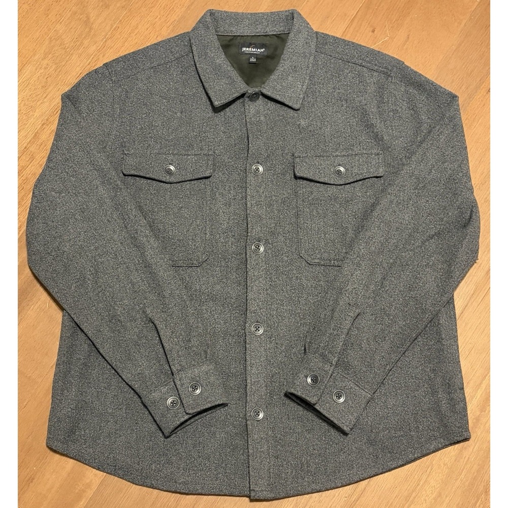 Jeremiah Shirt Jacket Gray Wool Camp Chore Barn Field Lined